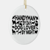 Handyman Dog Lover Keramik Ornament (Rechts)