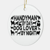 Handyman Dog Lover Keramik Ornament (Links)