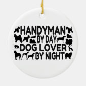 Handyman Dog Lover Keramik Ornament (Hinten)