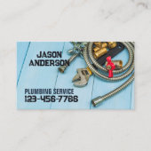 Handyman Faucet Pipe Plumber Service Plumber Visitenkarte (Vorderseite)