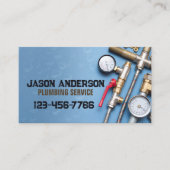 Handyman Faucet Pipe Plumber Service Plumber Visitenkarte (Vorderseite)