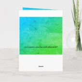 Handyman Feiertagskarte (Rückseite)