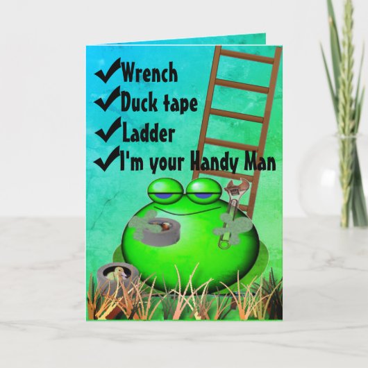 Handyman Feiertagskarte (Vorderseite)