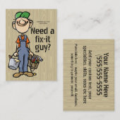 Handyman Fix-IT Carpenter Painter Job Search Verdi Visitenkarte (Vorne/Hinten)
