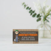 Handyman.Fix-It Man.Home Reparatur. Visitenkarte (Stehend Vorderseite)