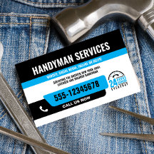 HANDYMAN FIX IT TYP DRINGEND REPARATUR BLACK Blue