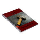 Handyman Fixer of All Things Sledge Hammer Notizblock (Rechte Seite)