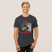 Handyman Fixer of All Things Sledge Hammer Tri-Blend Shirt (Vorderseite voll)
