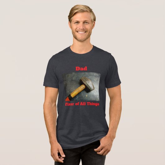 Handyman Fixer of All Things Sledge Hammer Tri-Blend Shirt (Vorderseite voll)