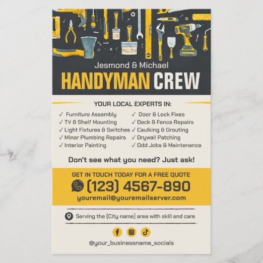 Handyman Flyer - Zuhause Reparatur und Wartung (Vorne)