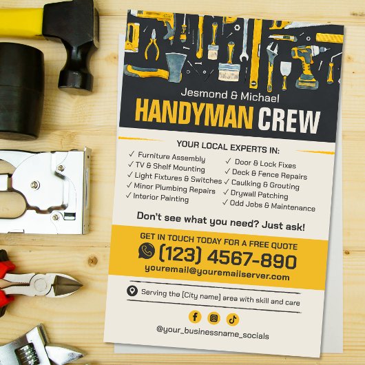 Handyman Flyer - Zuhause Reparatur und Wartung