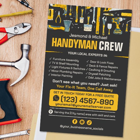 Handyman Flyer - Zuhause Reparatur und Wartung