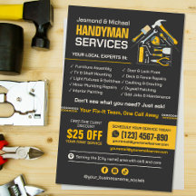 Handyman Flyer - Zuhause Reparatur und Wartung