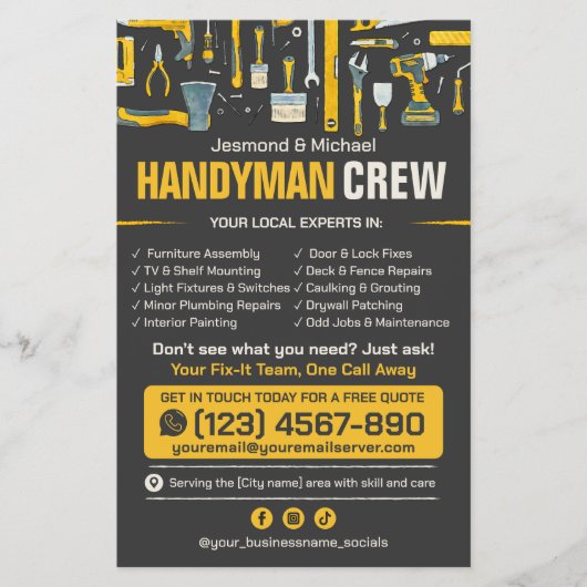 Handyman Flyer - Zuhause Reparatur und Wartung (Vorne)