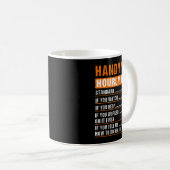 Handyman Funny Hourly Rate Meme - Daddy Grandpa Kaffeetasse (VorderseiteRechts)