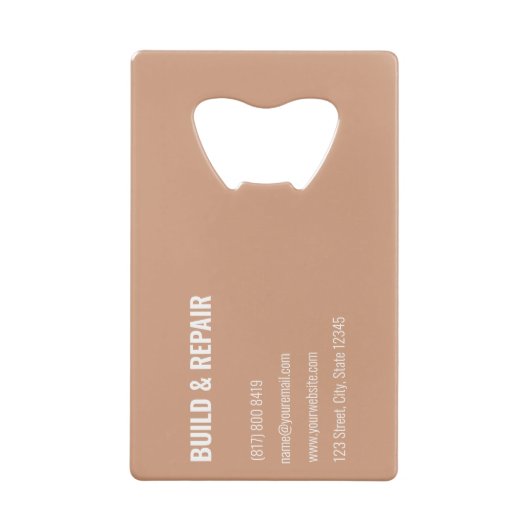 Handyman für Holzschnitzerei Geldbeutel Flaschenöffner (Rückseite)