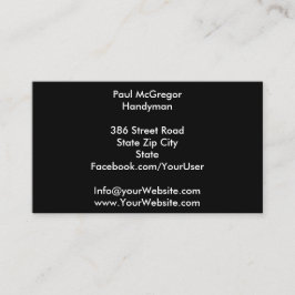 Handyman Geschäft Card Visitenkarte