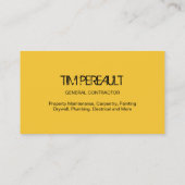 HANDYMAN-GESCHÄFTSKARTE VISITENKARTE (Rückseite)