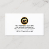 Handyman Gray Black Frame Layers Visitenkarte (Rückseite)