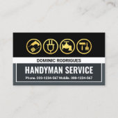 Handyman Gray Black Frame Layers Visitenkarte (Vorderseite)