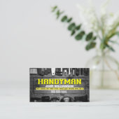 Handyman Hammer and nails Business Card Visitenkarte (Stehend Vorderseite)