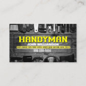Handyman Hammer and nails Business Card Visitenkarte (Vorderseite)