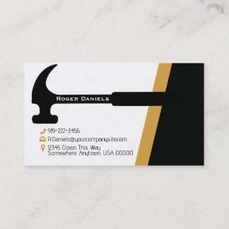 Handyman Hammer Business Card Treuekarte