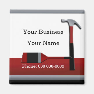Handyman Hammer und Paintbrush Magnet