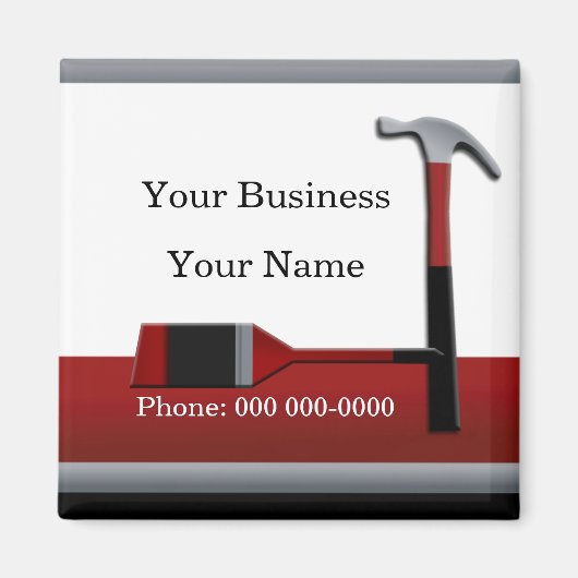 Handyman Hammer und Paintbrush Magnet (Vorne)