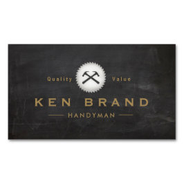 Handyman Hammer und Round Saw Magnetische Visitenkarte