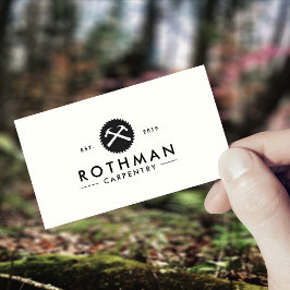 Handyman Hammer und Saw Carpenter Visitenkarte