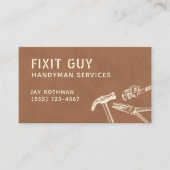 Handyman Hammer Wrench Pliers Construction Visitenkarte (Vorderseite)