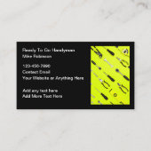 Handyman Hand Tools Theme Business Cards Visitenkarte (Vorderseite)