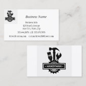 Handyman Handiman Repair Person Wartung Visitenkarte (Vorne/Hinten)