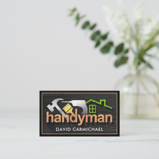Handyman-Handyman-Tools Visitenkarte (Stehend Vorderseite)
