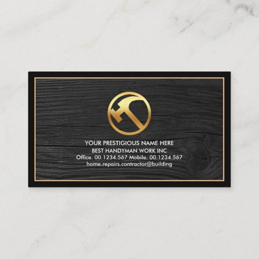 Handyman-Handyman-Tools Visitenkarte (Rückseite)