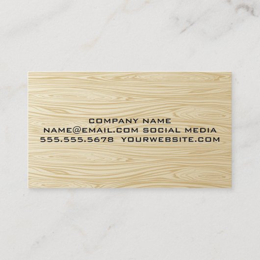 Handyman Hardware Tools | Holzkörner Visitenkarte (Rückseite)