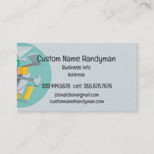 Handyman Herr Fixit Custom Business Cards Visitenkarte