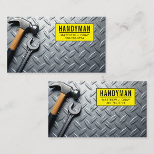 Handyman - Hintergründe für industrielles Metall m Visitenkarte