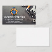 Handyman Holding Wrench | Tools in Tabelle Visitenkarte (Vorne/Hinten)