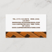 handyman Holzschnitzerei Visitenkarte (Rückseite)