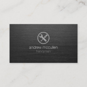 Handyman HomeReparaturwerkzeuge Symbol für dunkles Visitenkarte