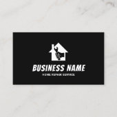 Handyman House Logo Zuhause Repair Service Minimal Visitenkarte (Vorderseite)