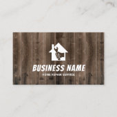 Handyman House Logo Zuhause Reparaturservice Holz Visitenkarte (Vorderseite)