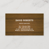 Handyman House Repair Carpentry Construction Wood Visitenkarte (Rückseite)