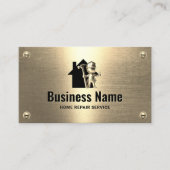 Handyman House Repair Maintenance Gold-Mitarbeiter Visitenkarte (Vorderseite)