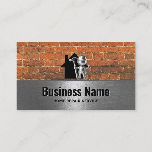 Handyman House Repair Service Beruflich-Mitarbeite Visitenkarte (Vorderseite)