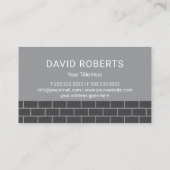 Handyman House Repair Service Dunkle Steine Visitenkarte (Rückseite)