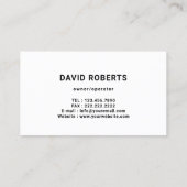 Handyman House Repair Service Plain Navy Blue Visitenkarte (Rückseite)