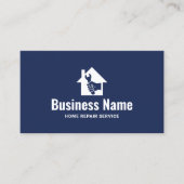 Handyman House Repair Service Plain Navy Blue Visitenkarte (Vorderseite)